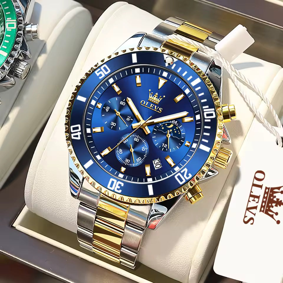 OLEVS Reloj de cronógrafo de lujo para hombre