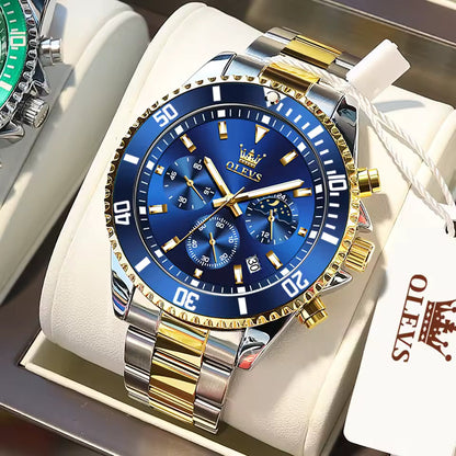 OLEVS Reloj de cronógrafo de lujo para hombre