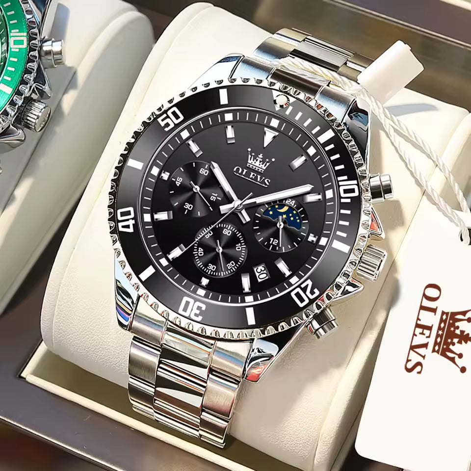 OLEVS Reloj de cronógrafo de lujo para hombre