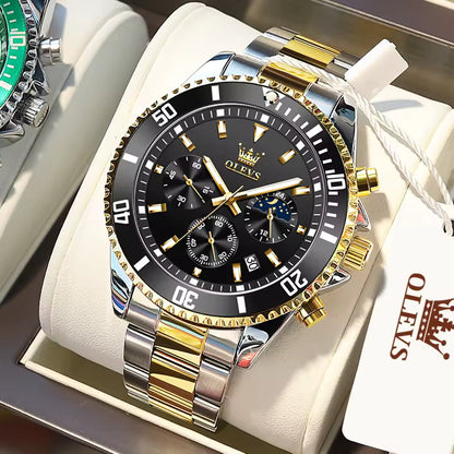 OLEVS Reloj de cronógrafo de lujo para hombre