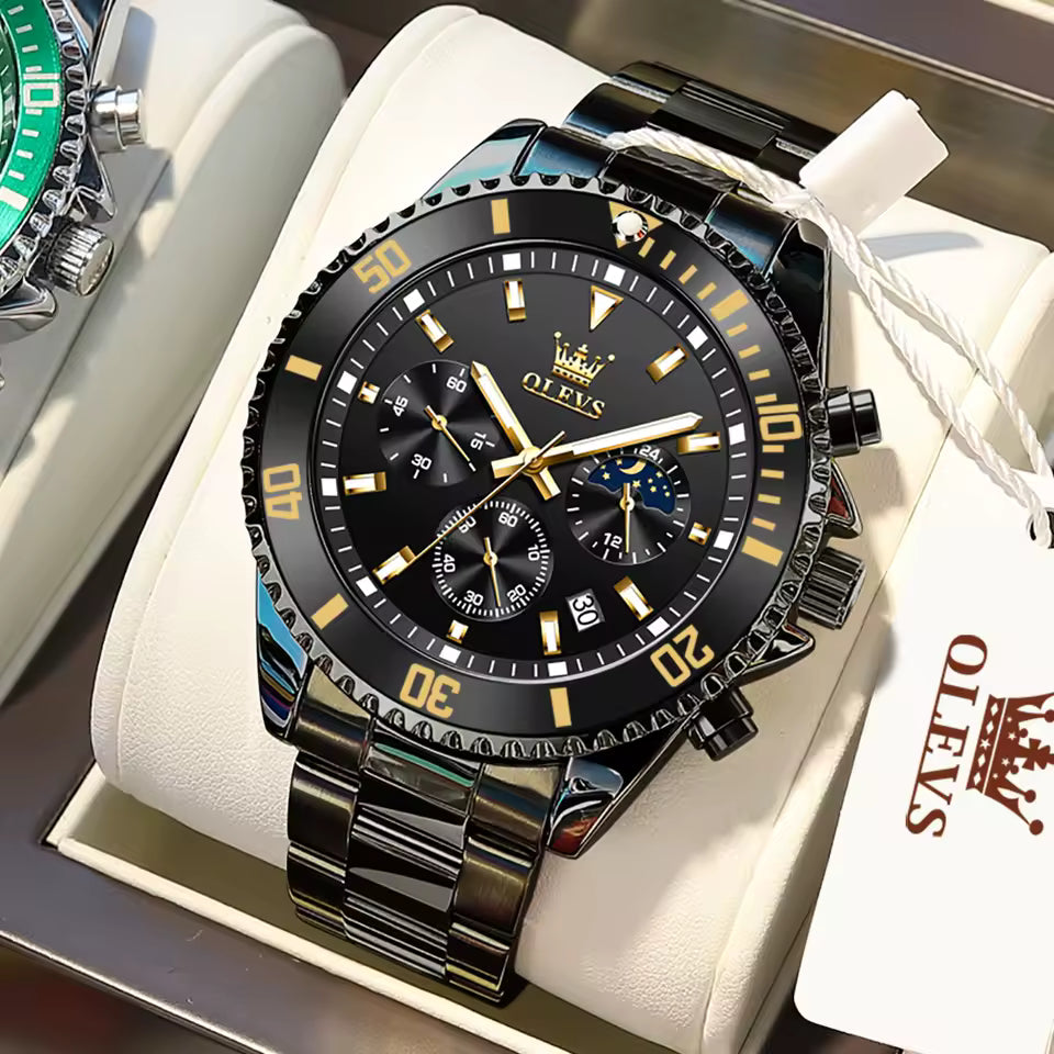 OLEVS Reloj de cronógrafo de lujo para hombre