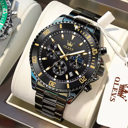 OLEVS Reloj de cronógrafo de lujo para hombre