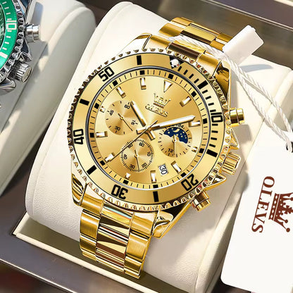 OLEVS Reloj de cronógrafo de lujo para hombre
