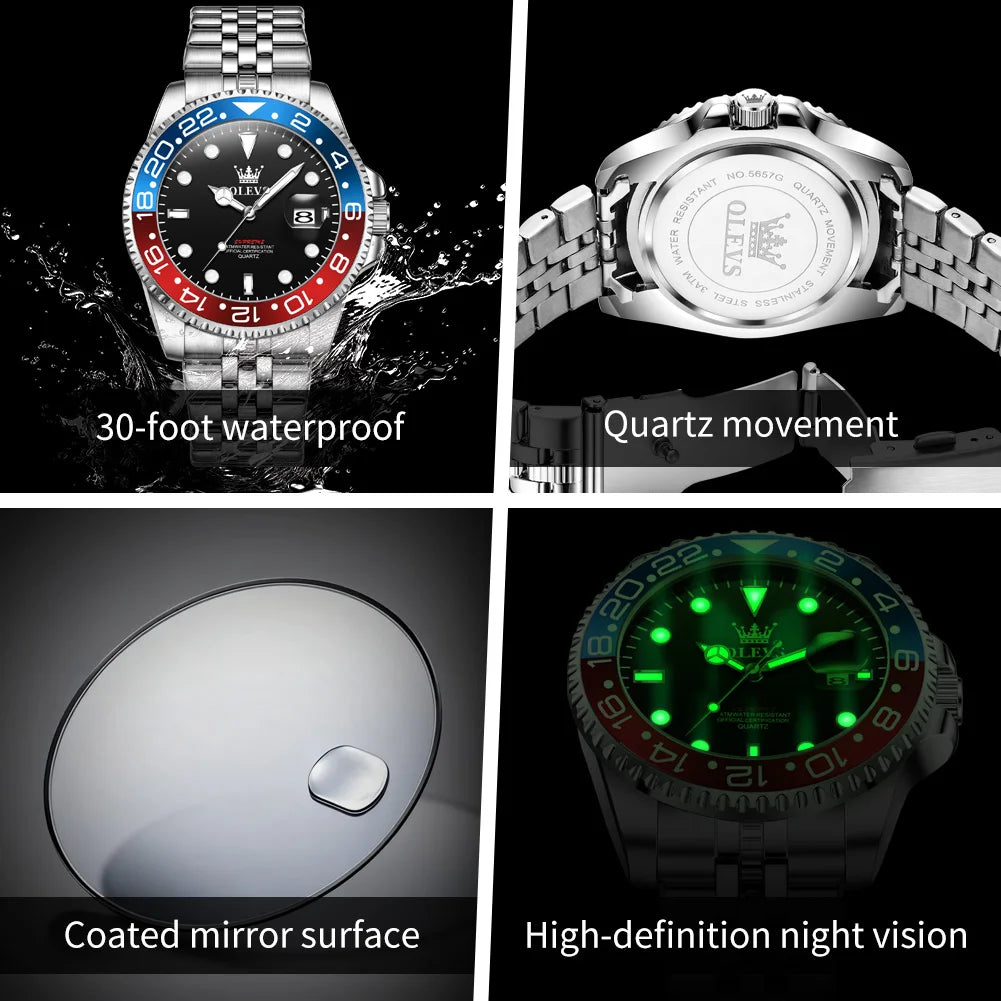 Reloj deportivo de acero inoxidable para hombre