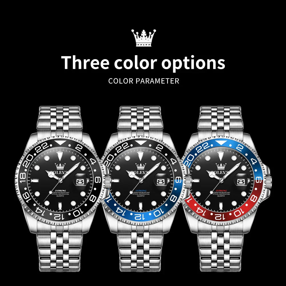 Reloj deportivo de acero inoxidable para hombre