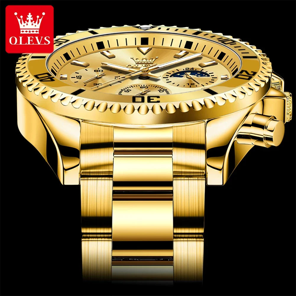 OLEVS Reloj de cronógrafo de lujo para hombre